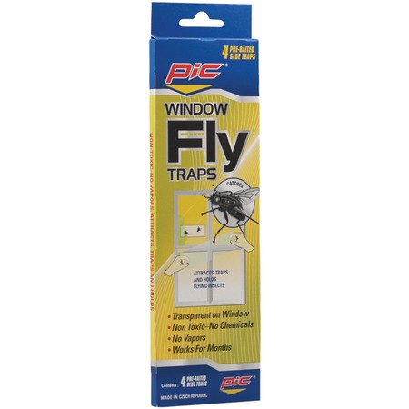 PIC Window Fly Traps, Pack/4 FTRP